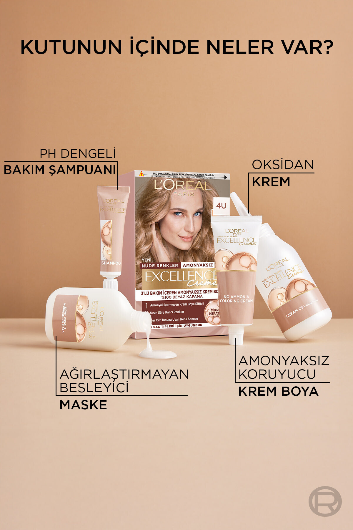 LOREAL PARİS EXCELLENCE CREME 8U KOYU SARI SAÇ BOYASI-
