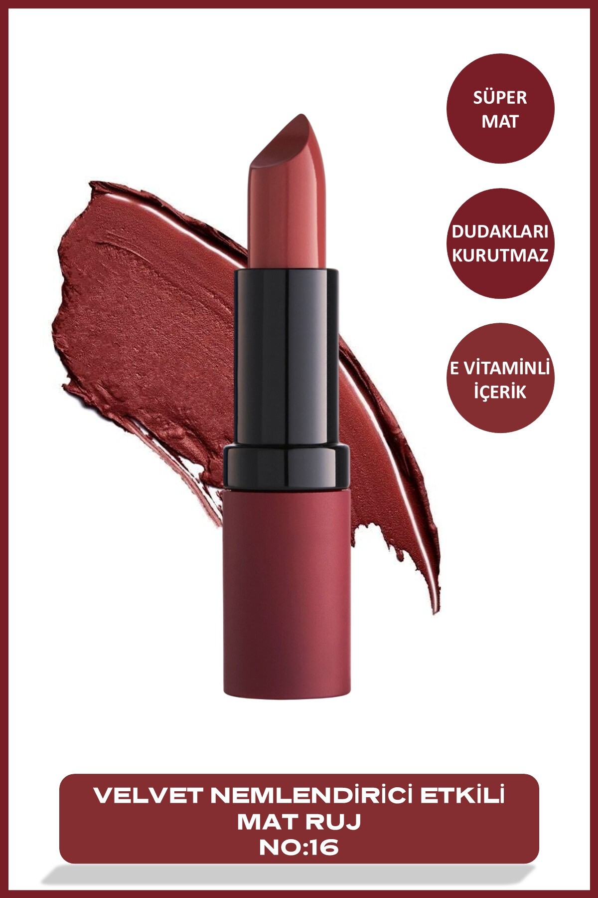 GOLDEN ROSE   VELVET MATTE LIPSTICK NO.16-