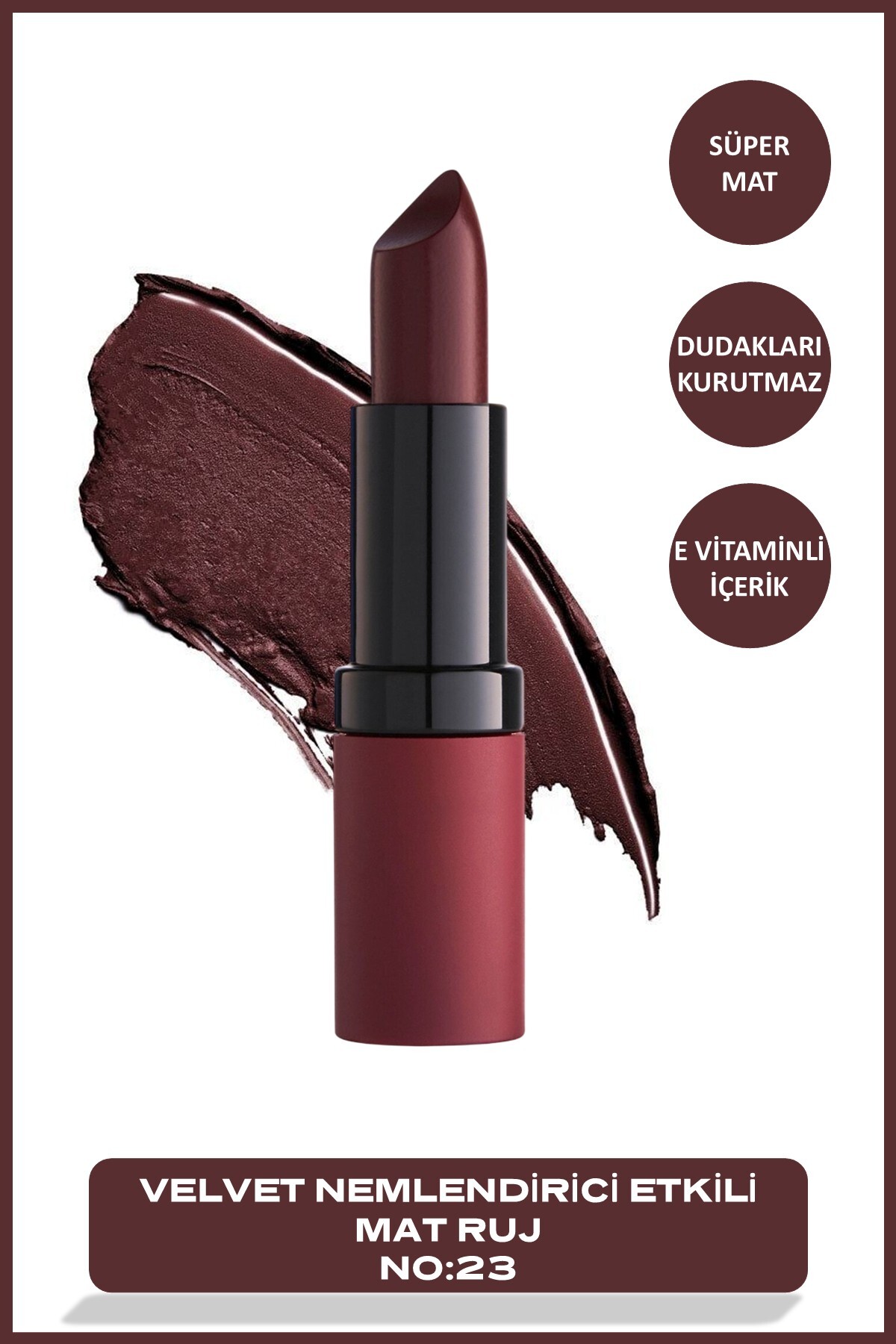 GOLDEN ROSE MAT RUJ - VELVET MATTE LİPSTİCK NO:23-