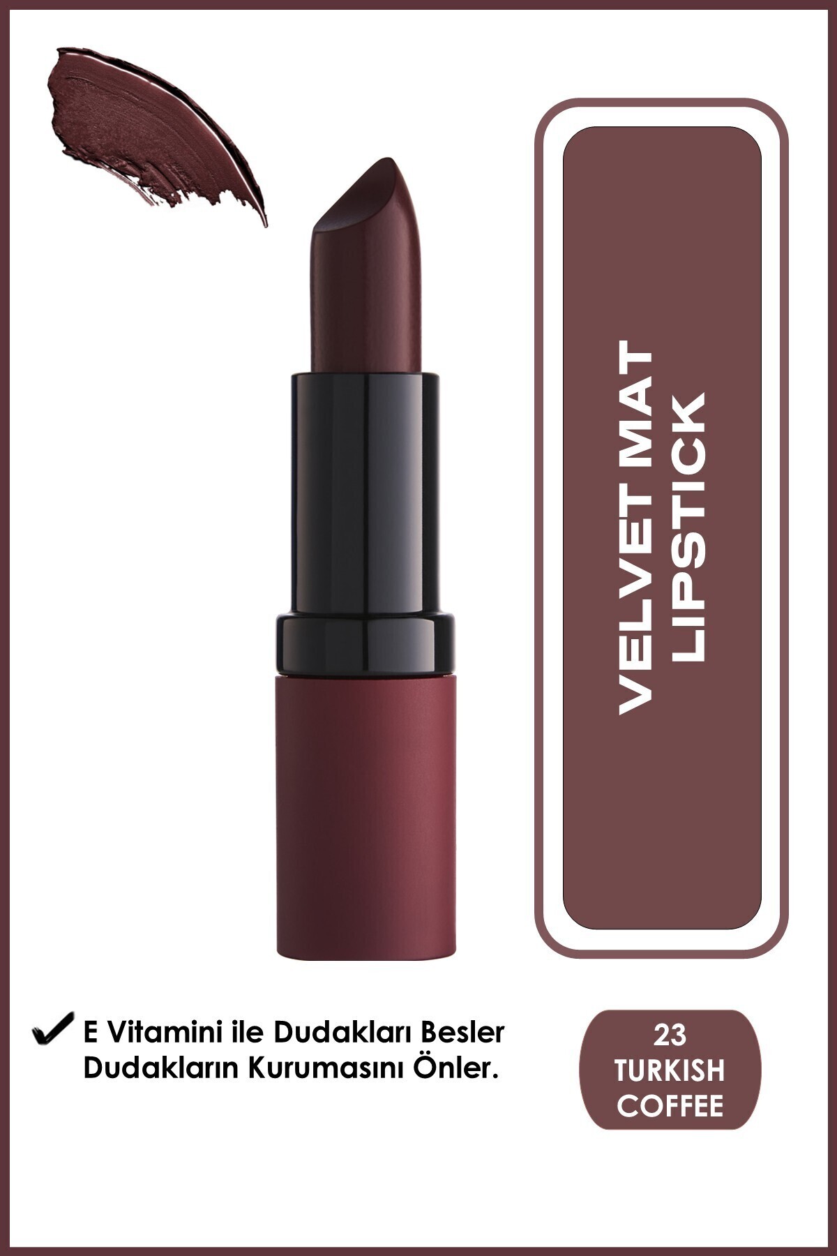 GOLDEN ROSE MAT RUJ - VELVET MATTE LİPSTİCK NO:23-