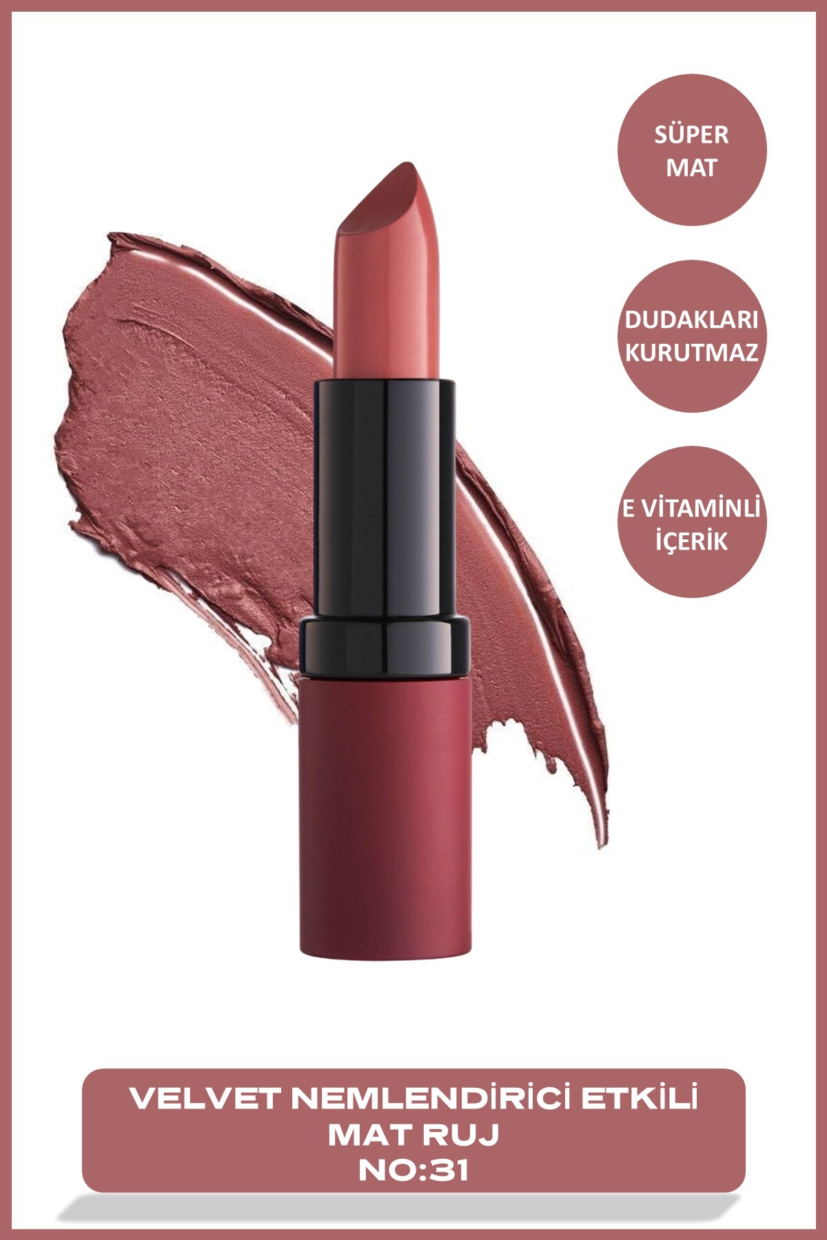 GOLDEN ROSE   VELVET MATTE LIPSTICK NO.31-