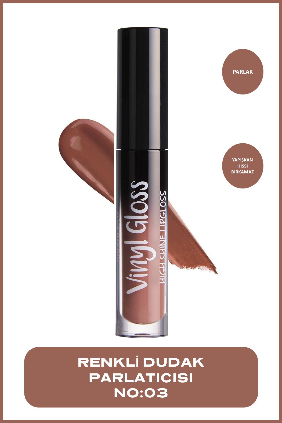GOLDEN ROSE VINYL GLOSS HIGH SHINE LIPGLOSS NO:03-