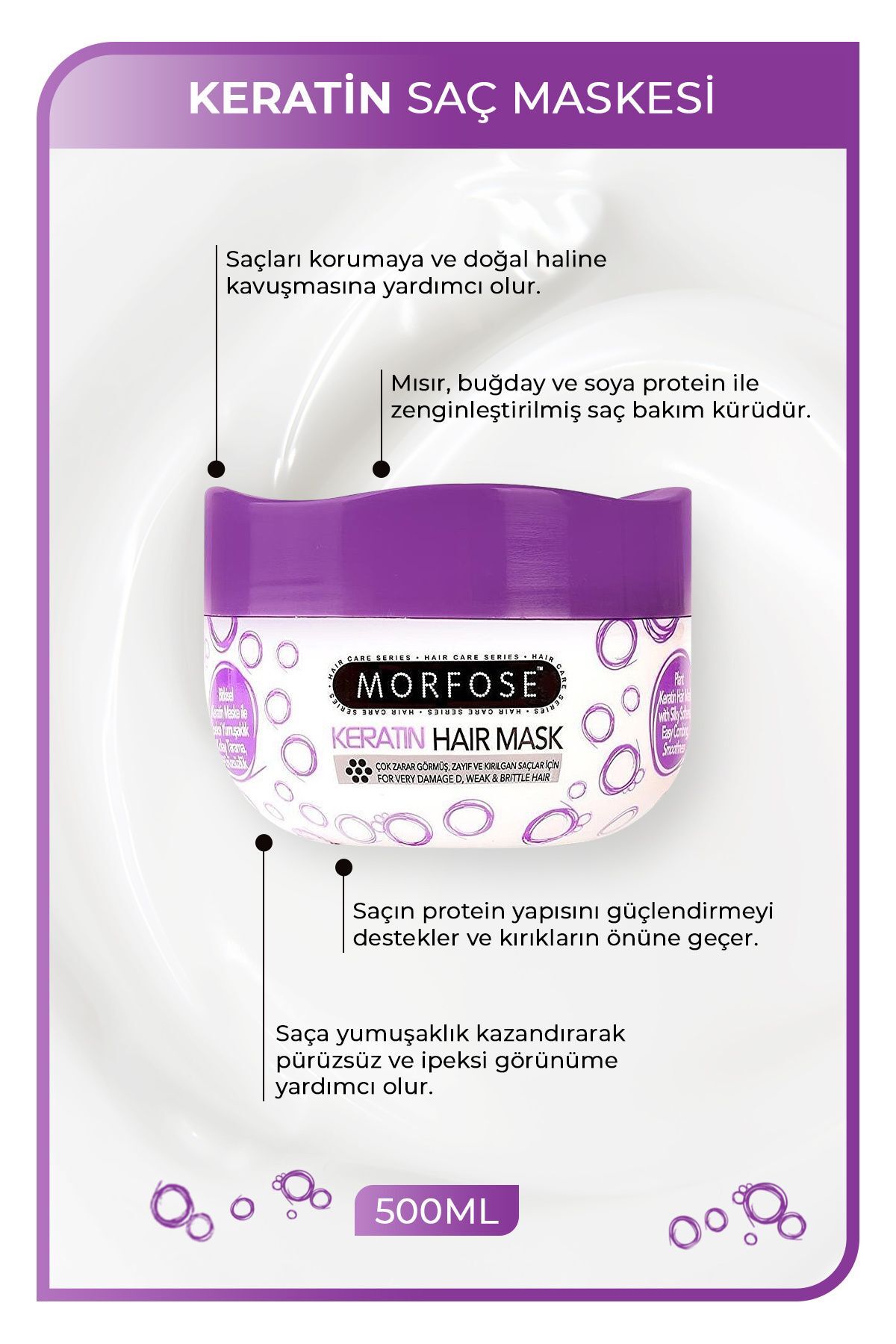 MORFOSE KERATİN SAÇ MASKESİ 500 ML-