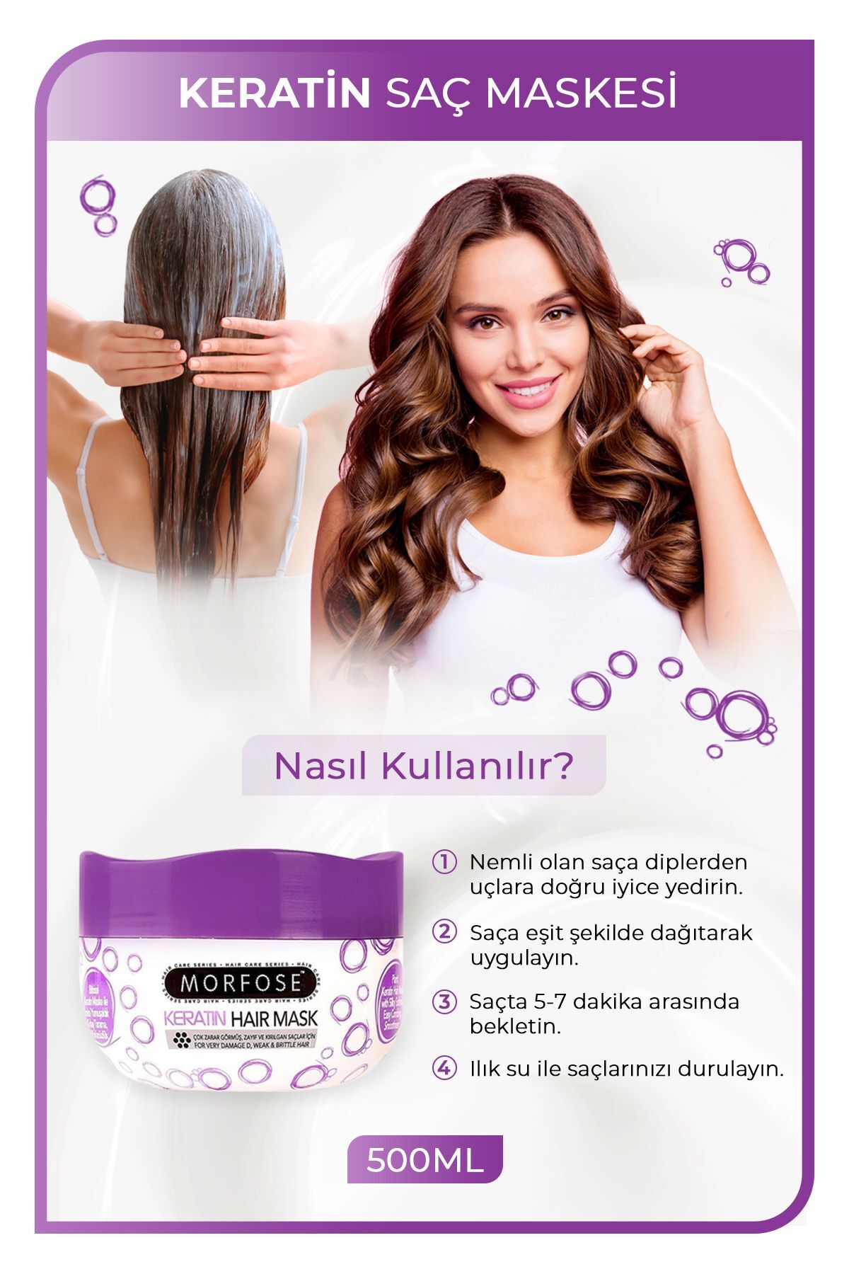 MORFOSE KERATİN SAÇ MASKESİ 500 ML-