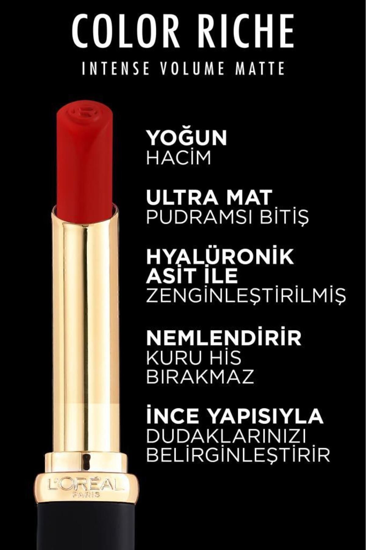 LOREAL PARİS COLOR RCHE INTENSE VOLME MATTE RUJ:188-