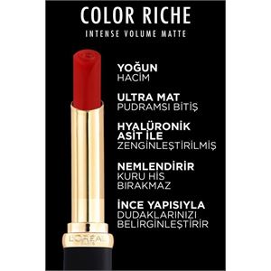 LOREAL PARİS COLOR RCHE INTENSE VOLME MATTE RUJ:640-