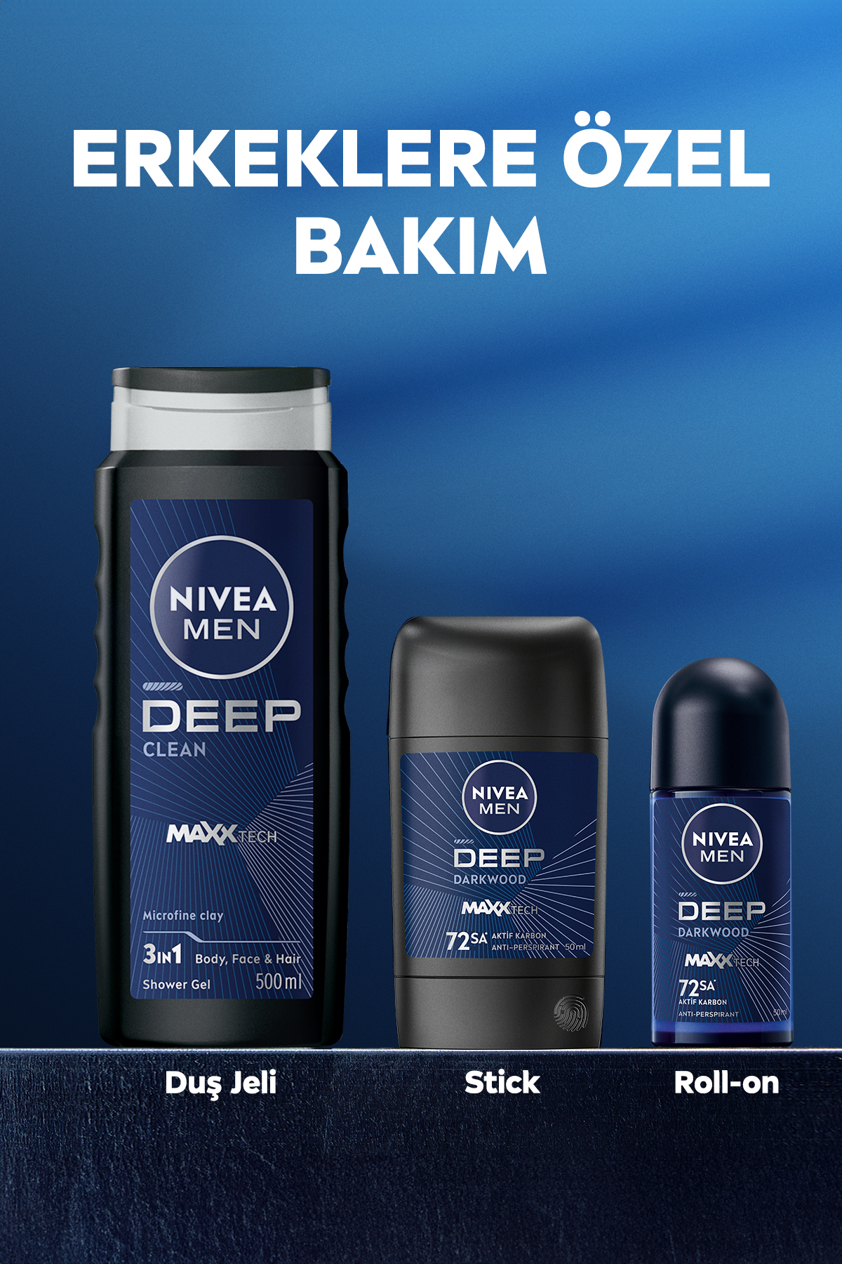 NİVEA MEN ERKEK ROLL-ON DEODORANT DEEP DİMENSİON 50ML-