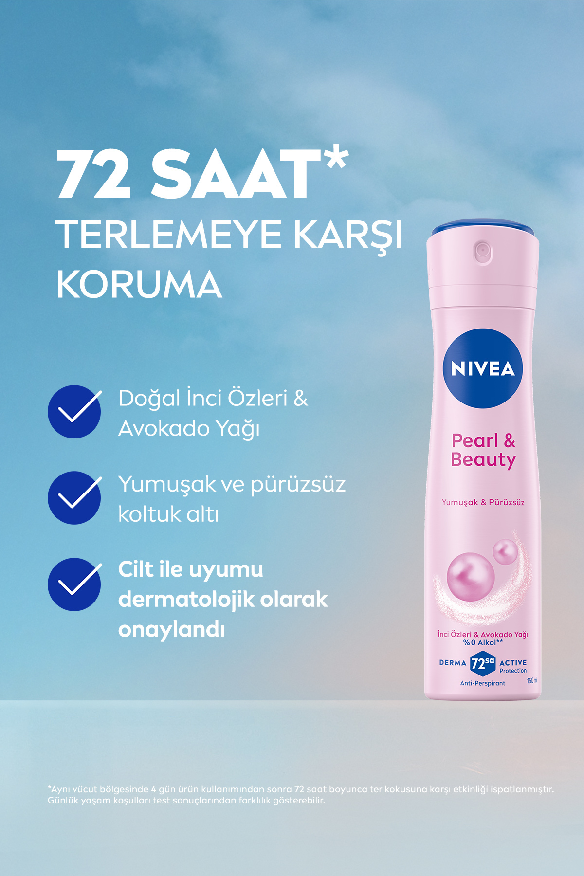 NİVEA KADIN SPREY DEODORANT PEARL & BEAUTY 150ML-