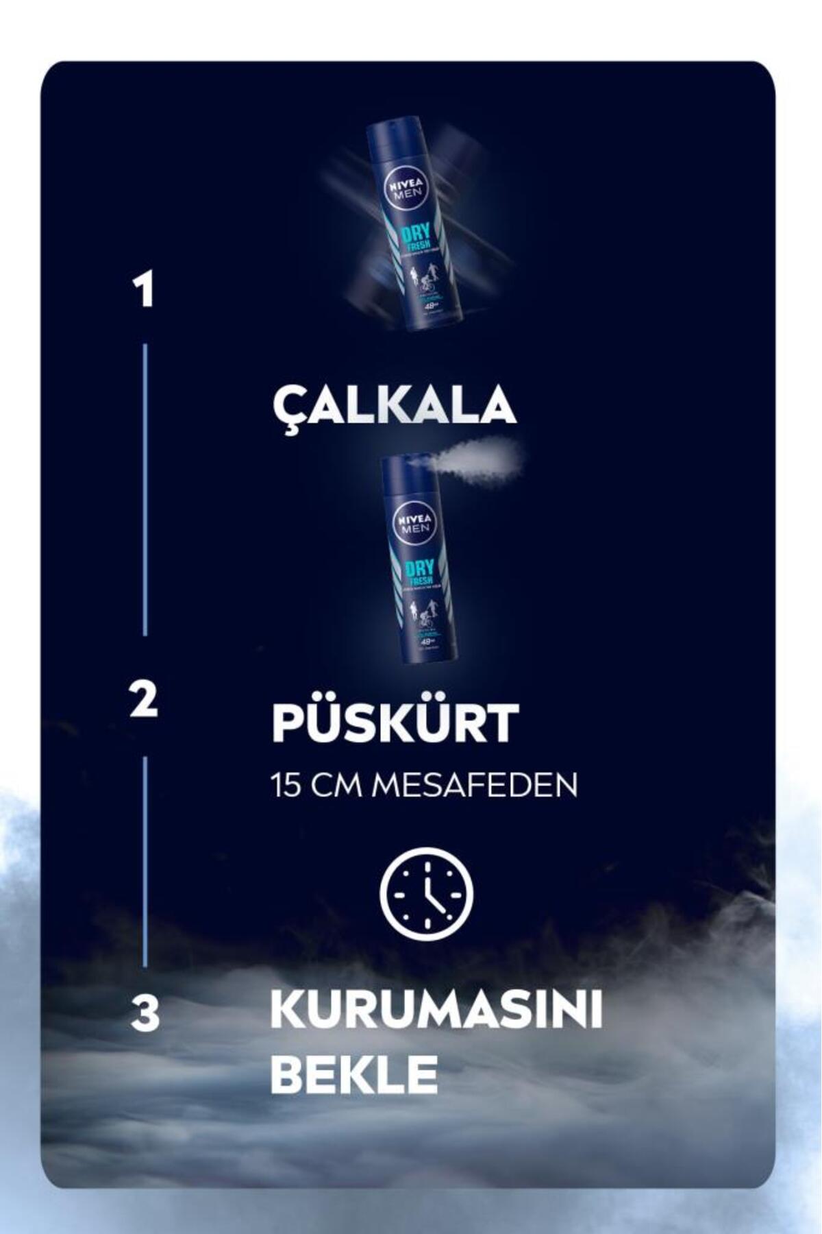 NİVEA MEN ERKEK SPREY DEODORANT DRY FRESH 150ML-
