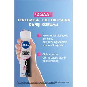 NİVEA KADIN  BLACK&WHİTE INVİSİBLE CLEAR DEODORANT 150ML-
