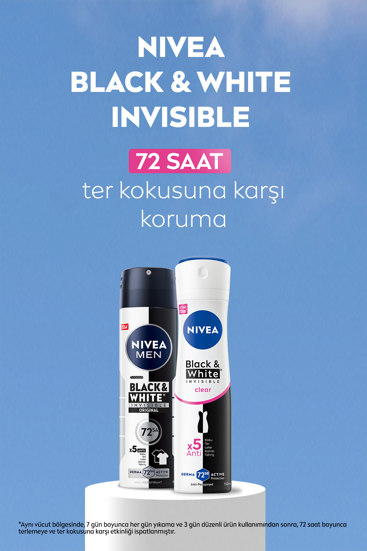 NİVEA KADIN  BLACK&WHİTE INVİSİBLE CLEAR DEODORANT 150ML-