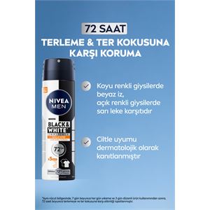 NİVEA  B&W GÜÇLÜ ETKİ ERKEK DEODORANT 150ML-