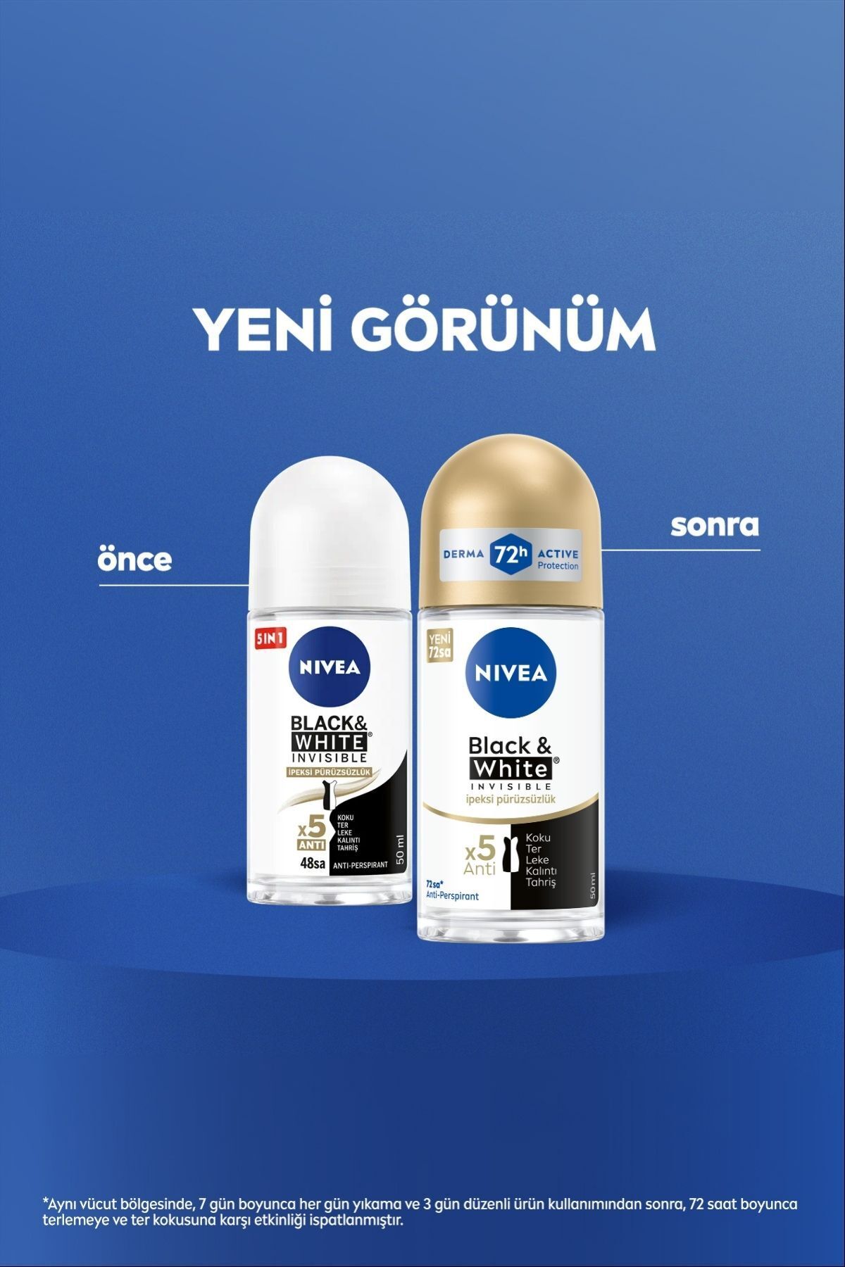 NİVEA  BLACK WHİTE IPEKSİ PÜRÜSZ ROLL 50ML-