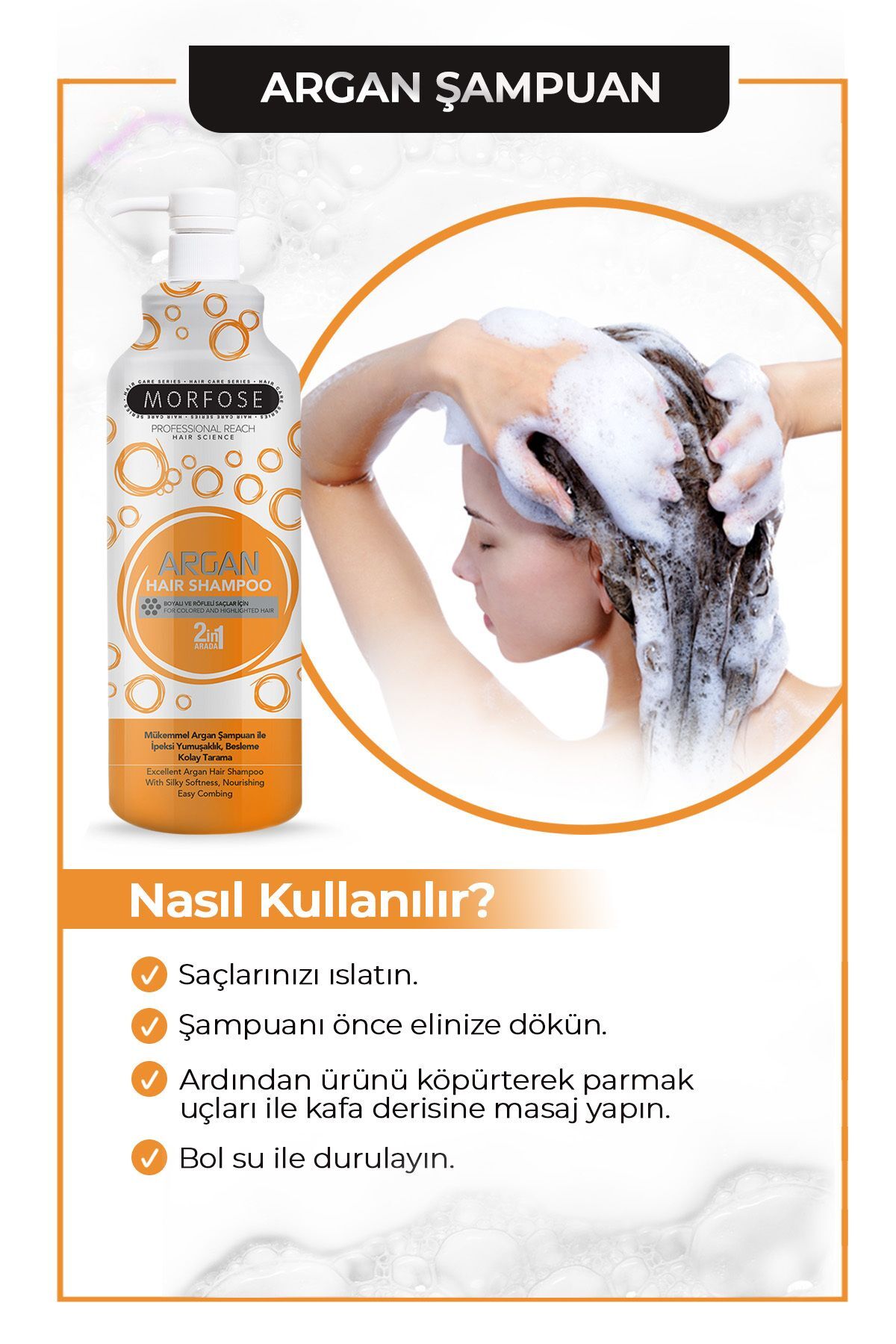 MORFOSE ARGAN ŞAMPUAN 1000 ML-