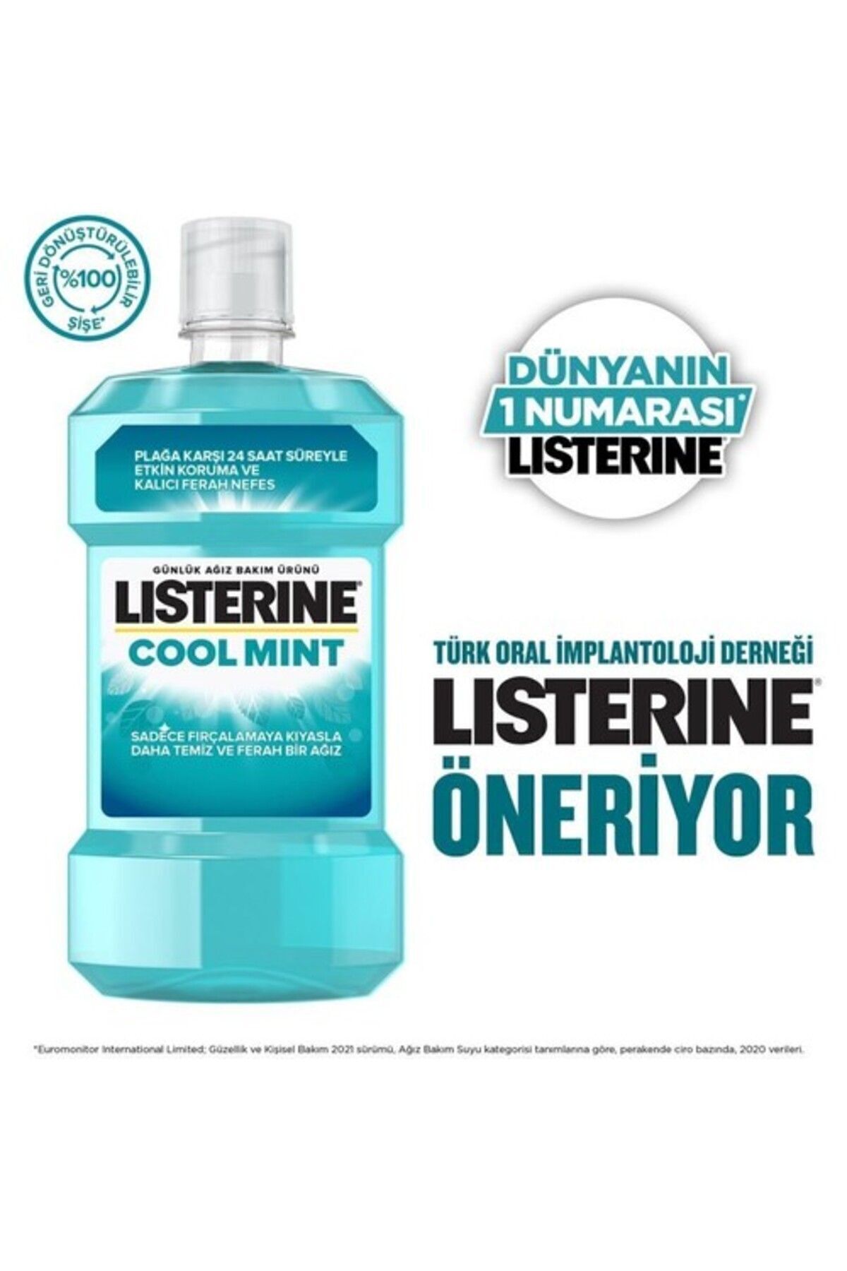 LİSTERİNE COOL MİNT AĞIZ BAKIM SUYU 95 ML-