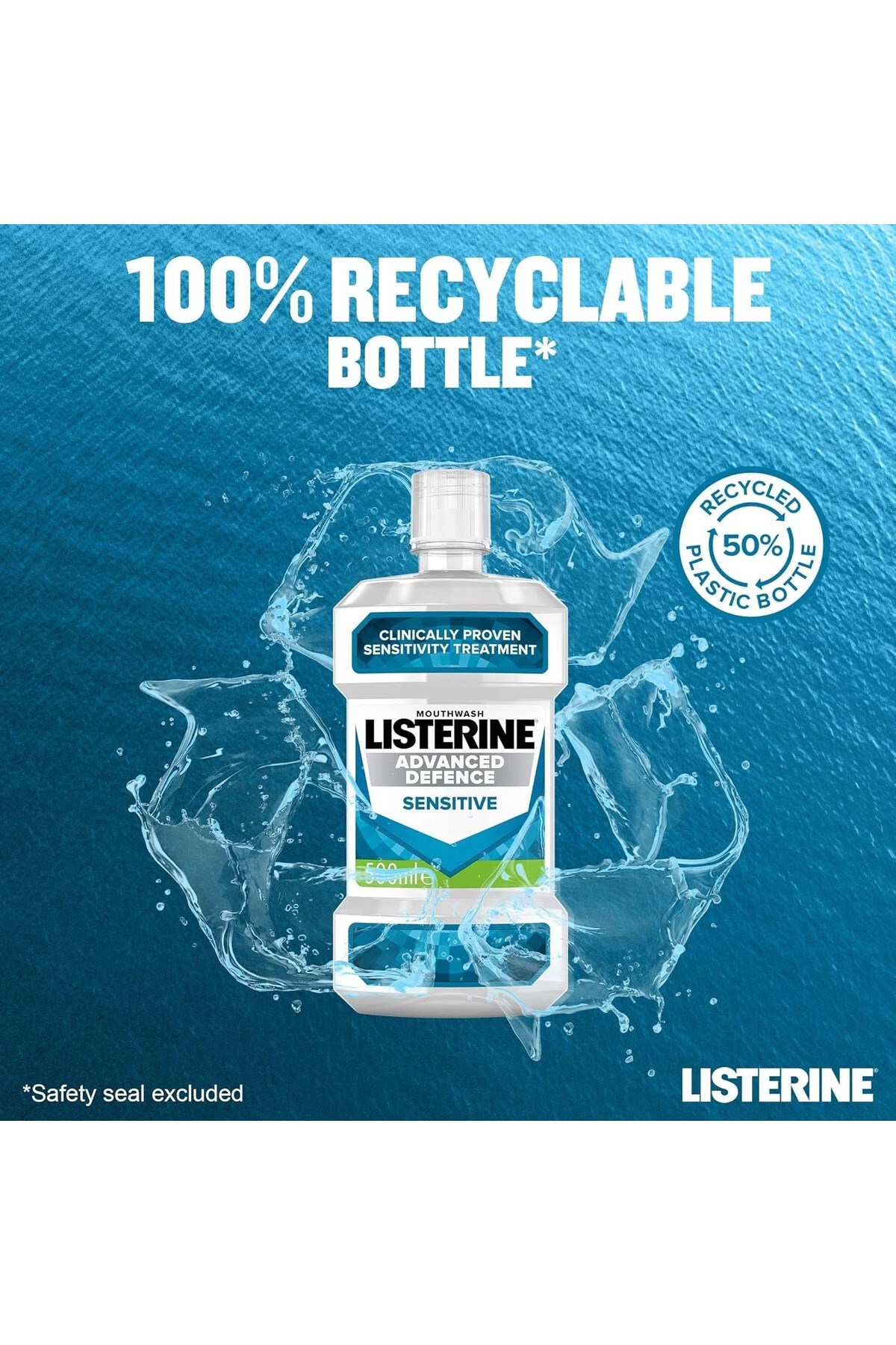 LİSTERİNE ADVANCED DEFENCE SENSİTİVE AĞIZ BAKIM SUYU 500ML-