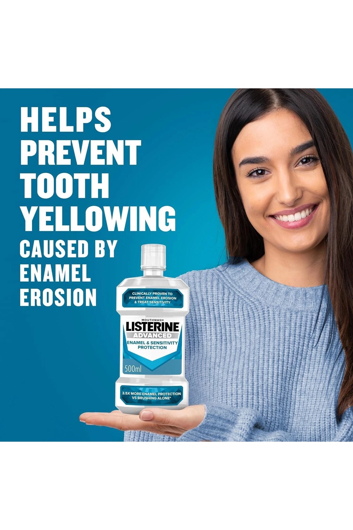 LİSTERİNE ADVANCED DEFENCE SENSİTİVE AĞIZ BAKIM SUYU 500ML-