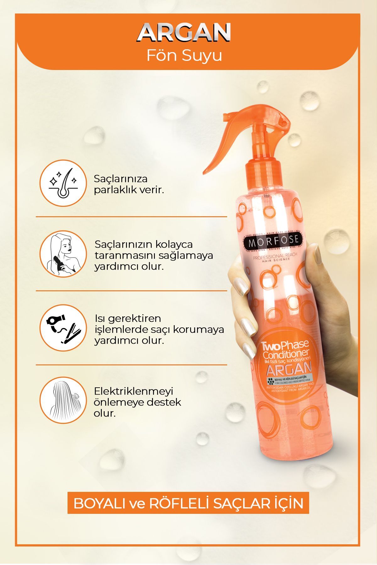 MORFOSE FÖN SUYU ARGAN 400 ML-
