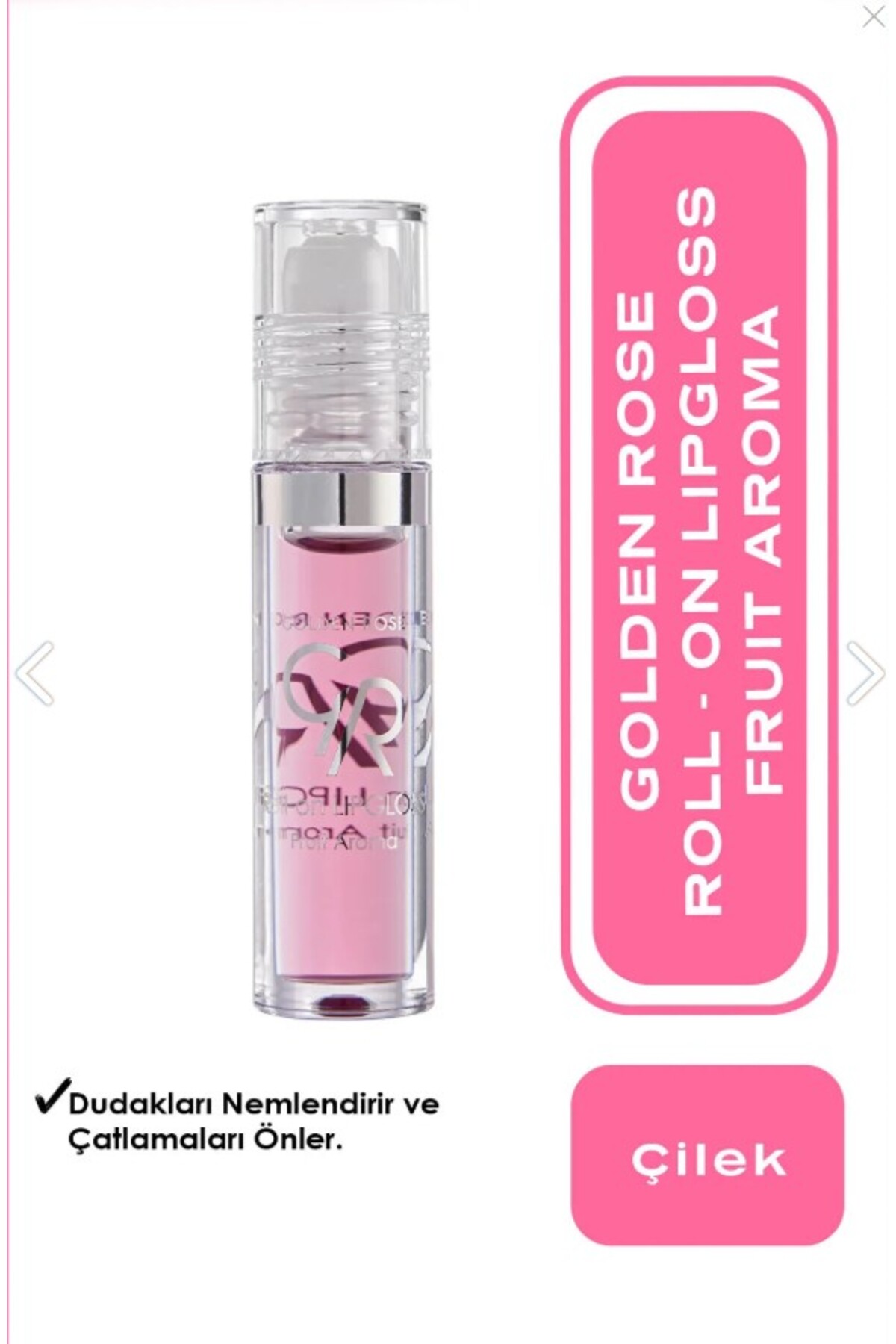 GOLDEN ROSE MEYVELİ ÇİLEK DUDAK PARLATICISI-