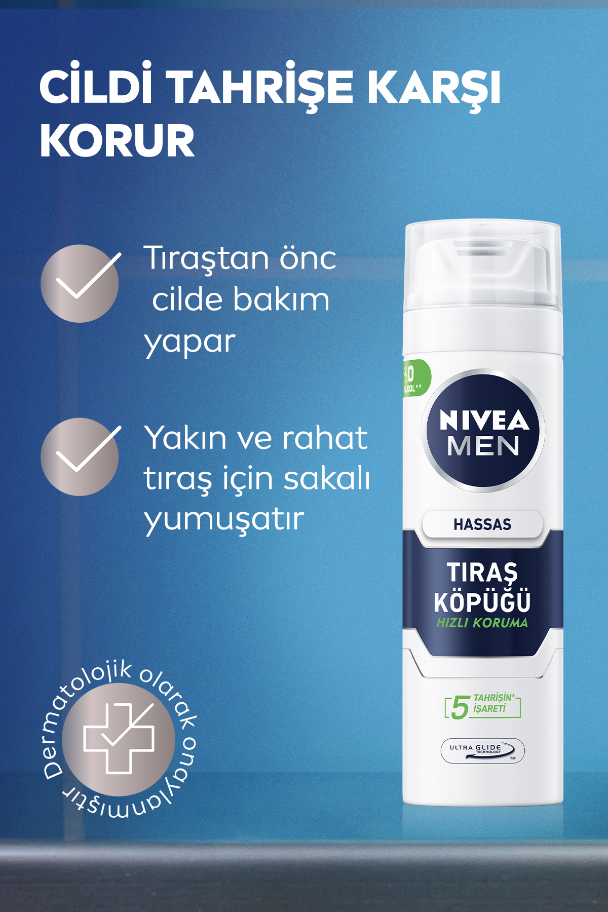 NİVEA MEN HASSAS TIRAŞ KÖPÜĞÜ 200ML-