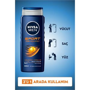 NİVEA MEN SPORT İÇİN SAÇ VE VÜCUT ŞAMPUAN 500ML-