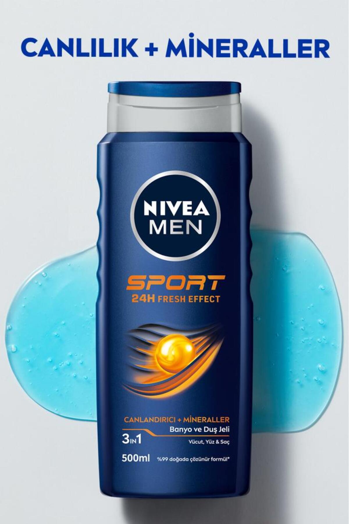NİVEA MEN SPORT İÇİN SAÇ VE VÜCUT ŞAMPUAN 500ML-