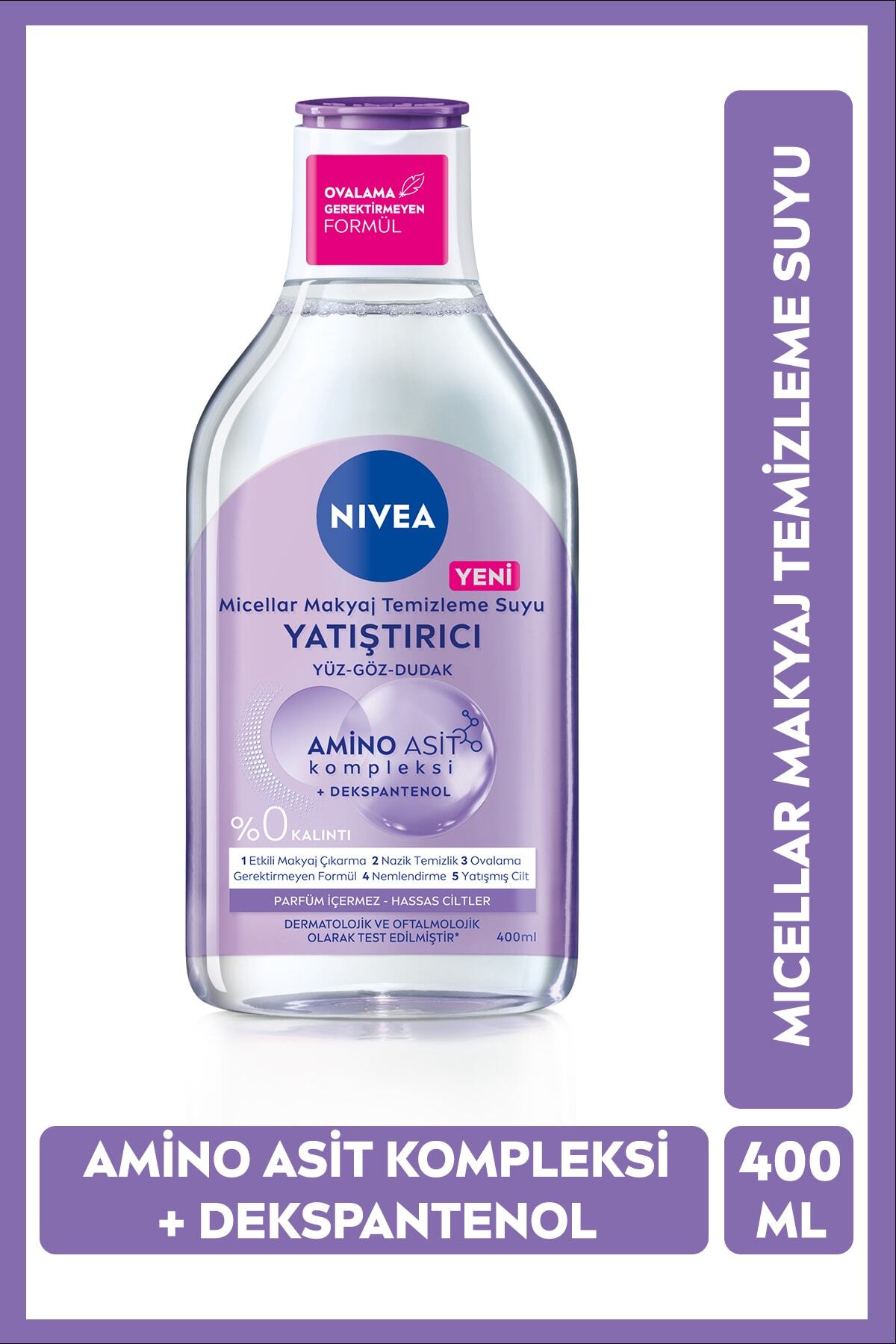 NİVEA YATIŞTIRICI MİCELLAR MAKYAJ TEMİZLEME SUYU 400ML-