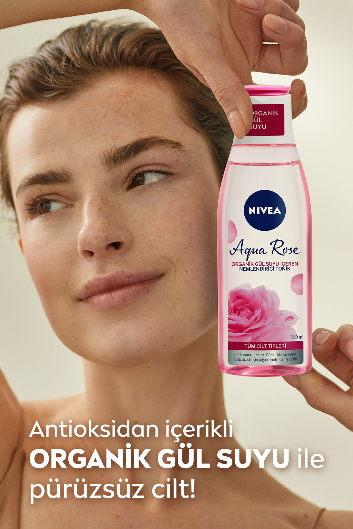 NİVEA AQUAROSE ORGANİK GÜL SUYU NEMLENDİRİCİ TONİK 200ML-