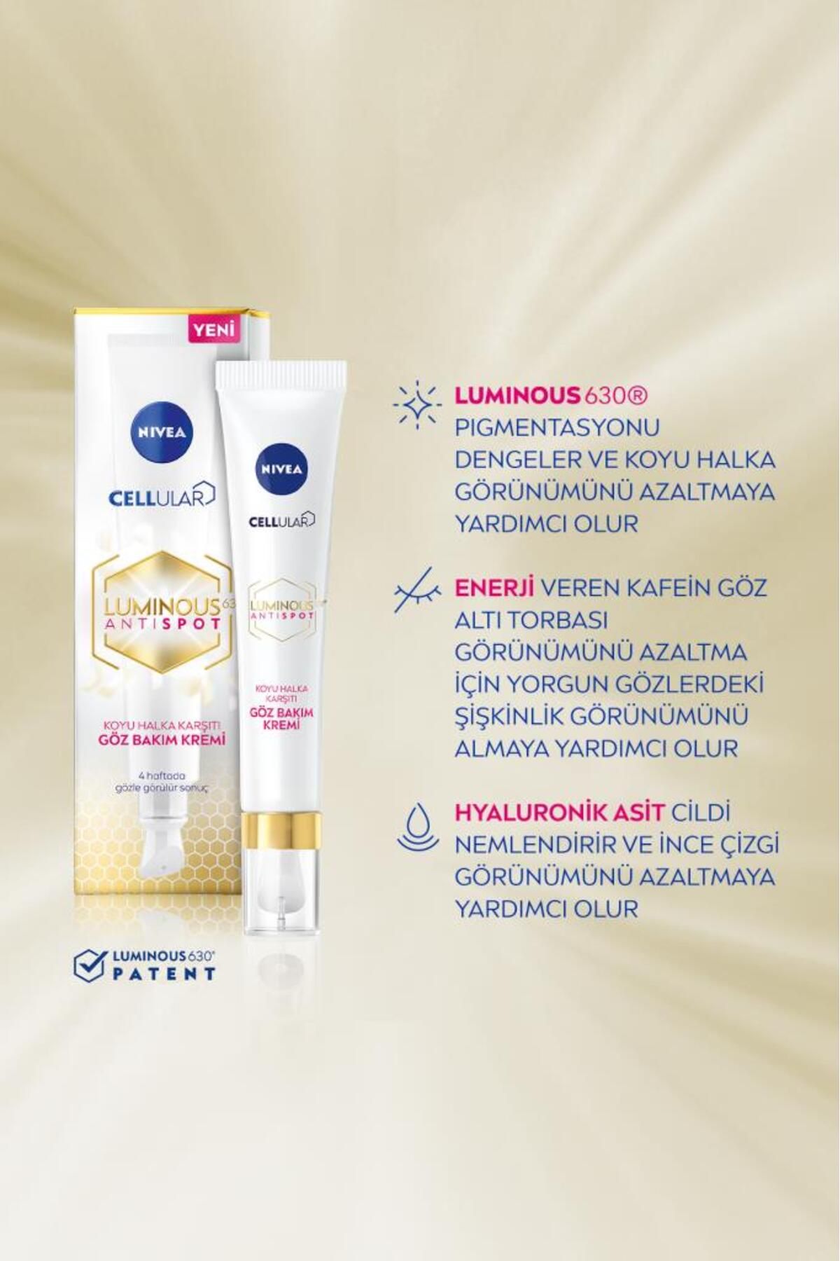 NİVEA LUMİNOUS630 KOYU HALKA KARŞITI GÖZBAKIM KREMİ 15ML-