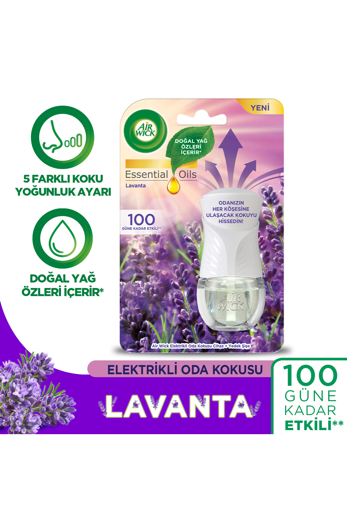 AirWick Elektrkl Oda Kokusu Cihaz+Yedek Şişe Lavan-