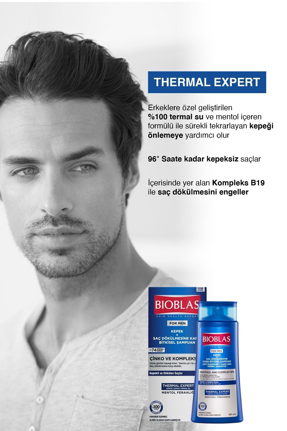BİOBLAS MENTOL-KOMPLE MEN KEPEĞE KARŞI ŞAMPUAN 360ML-