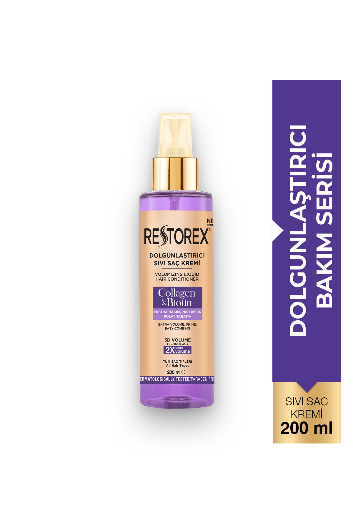 RESTOREX DOLGUNLAŞTIRICI BİOTİN SIVI SAÇ KREMİ 200ML-