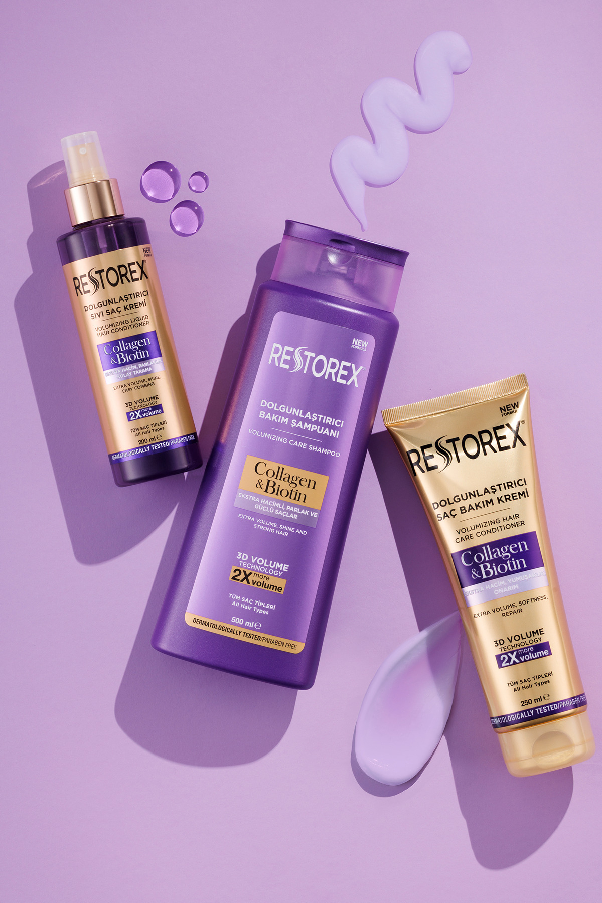 RESTOREX DOLGUNLAŞTIRICI BİOTİN SIVI SAÇ KREMİ 200ML-