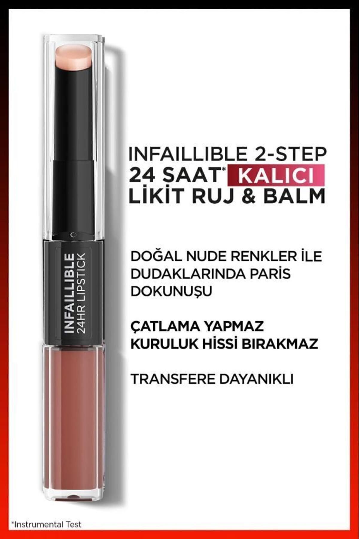 LOREAL PARİS INFAİLLİBLE 2-STEP  KALICI LİKİT RUJ 101-