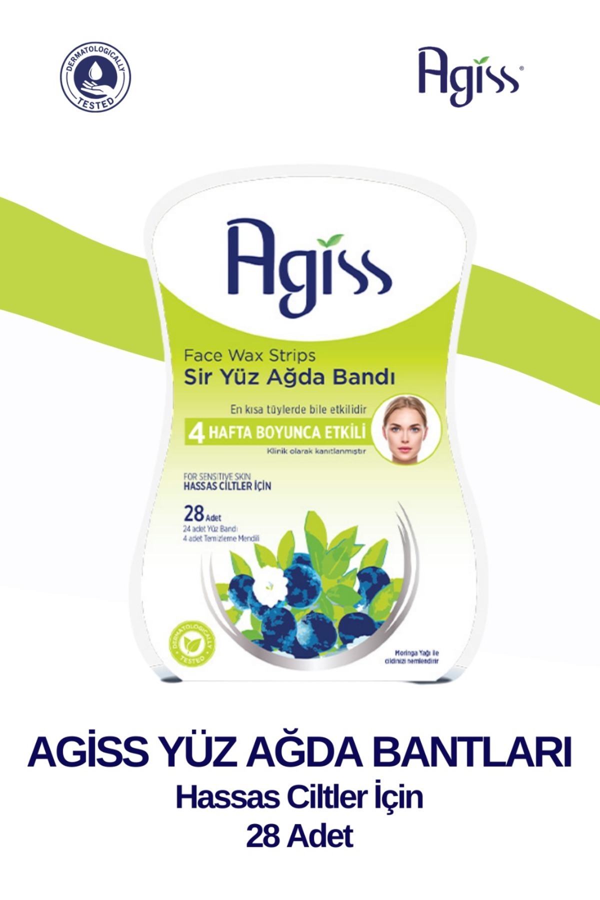 AGISS SİR YÜZ AĞDA BANDI HASSAS CİLT 28 Lİ-