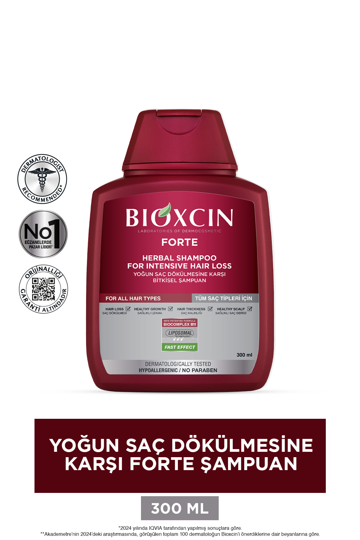 BİOXCİN FORTE ŞAMPUAN TÜM SAÇ TİPLERİ IÇİN 3X300ML-