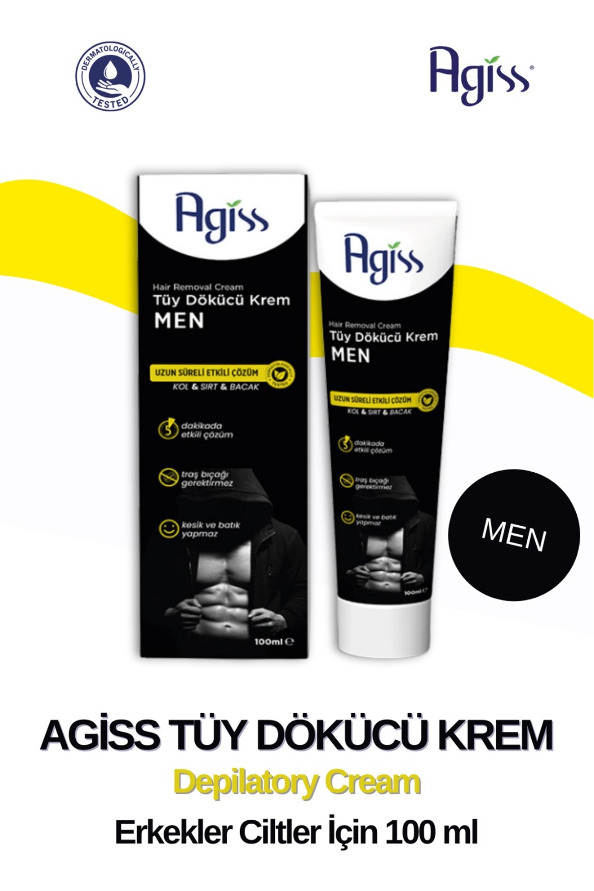 AGISS ERKEKLERE ÖZEL TÜY DÖKÜCÜ KREM 100ML FOR MEN-