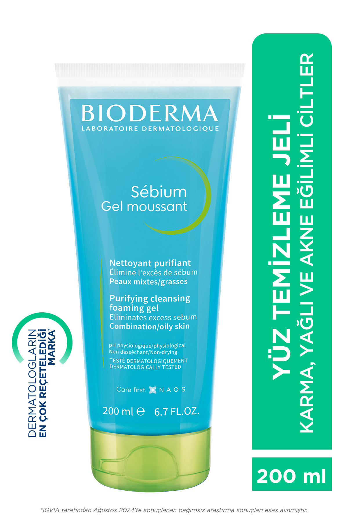 BİODERMA SEBİUM YÜZ TEMİZLEME JELİ 200 ML-