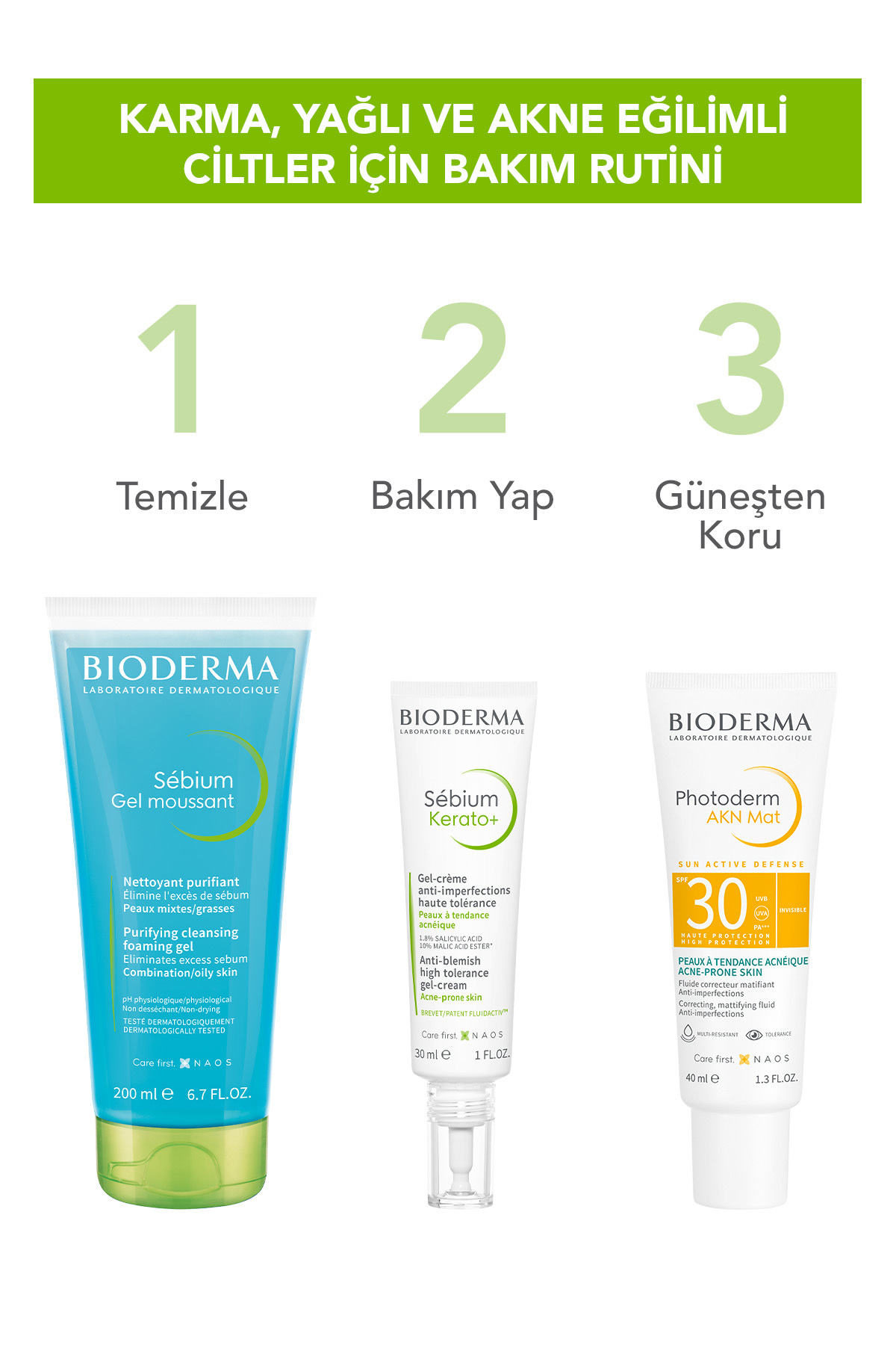 BİODERMA SEBİUM YÜZ TEMİZLEME JELİ 200 ML-