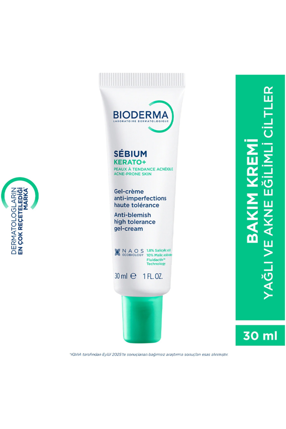 BİODERMA SEBİUM KERATO AKNEYE EĞİLİMLİ CİLTLER İÇİN BAKIM KREMİ 30ML-