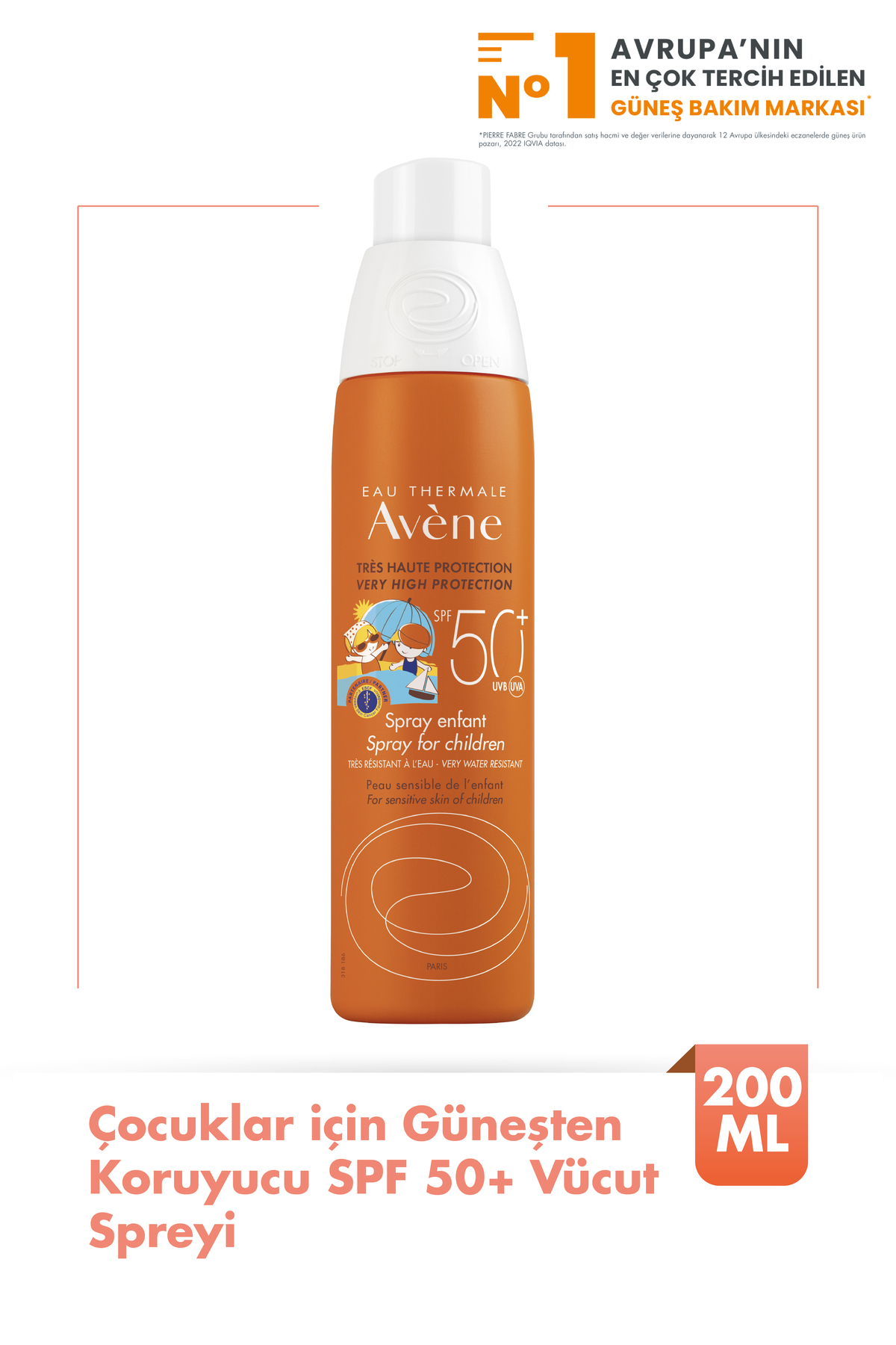 AVENE SUN CARE SPF 50+ ÇOCUKLAR IÇİN SPREY 200 ML-