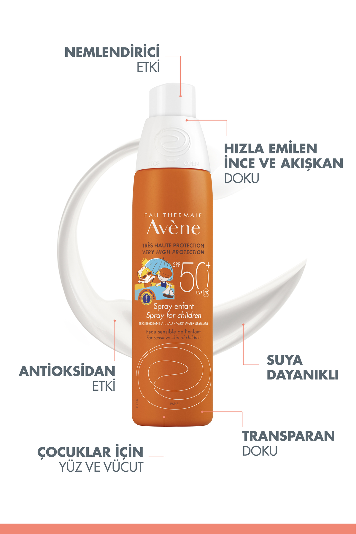 AVENE SUN CARE SPF 50+ ÇOCUKLAR IÇİN SPREY 200 ML-