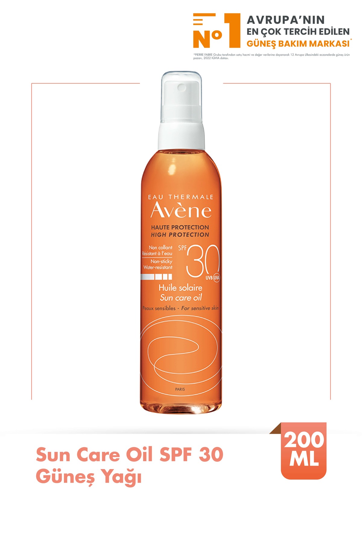 AVENE SUN HUİLE SOLAİRE SPF30 GÜNEŞ YAĞI 200 ML-