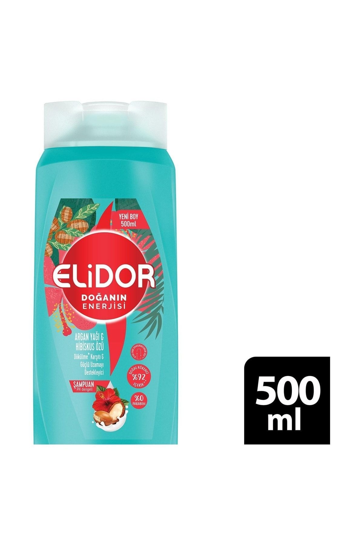 ELİDOR ARGAN YAĞI VE HİBİSKUS ÖZÜ ŞAMPUAN 500 ML-