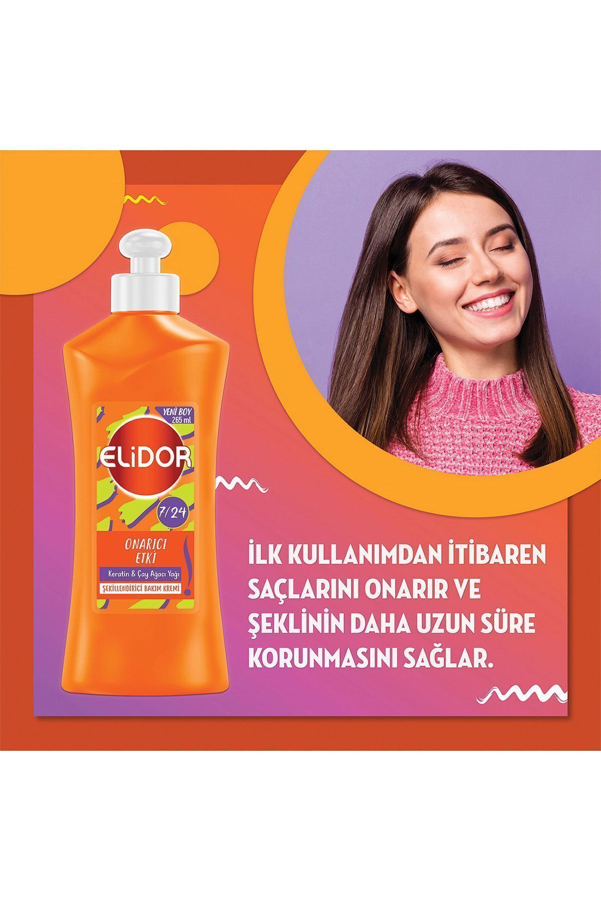 ELİDOR 7/24 ŞEKİLLENDİRİCİ SAÇ BAKIM KREMİ ONARICI-
