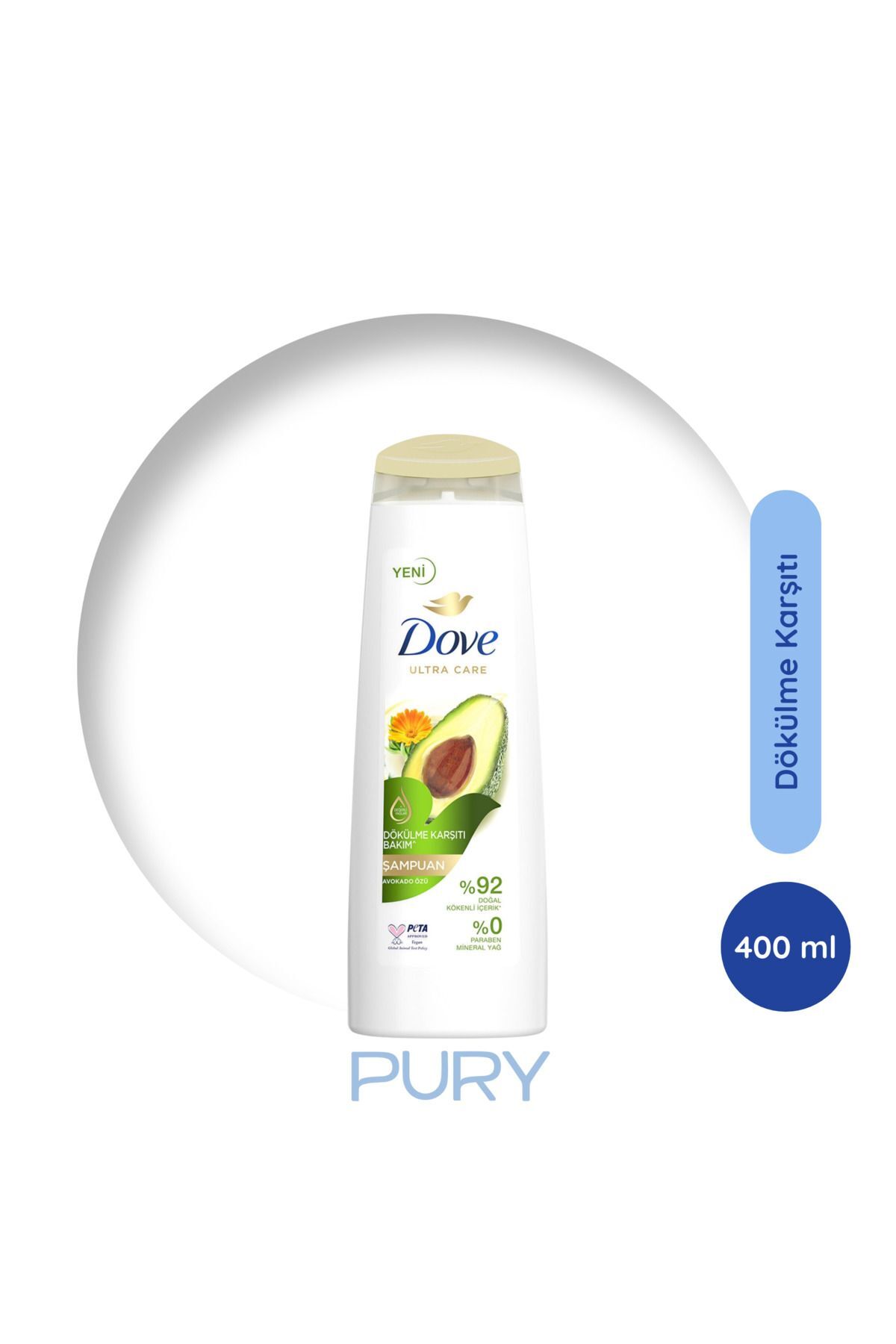 DOVE AVOKADO SAÇ DÖKÜLMESİNE KARŞI ŞAMPUAN 400 ML-