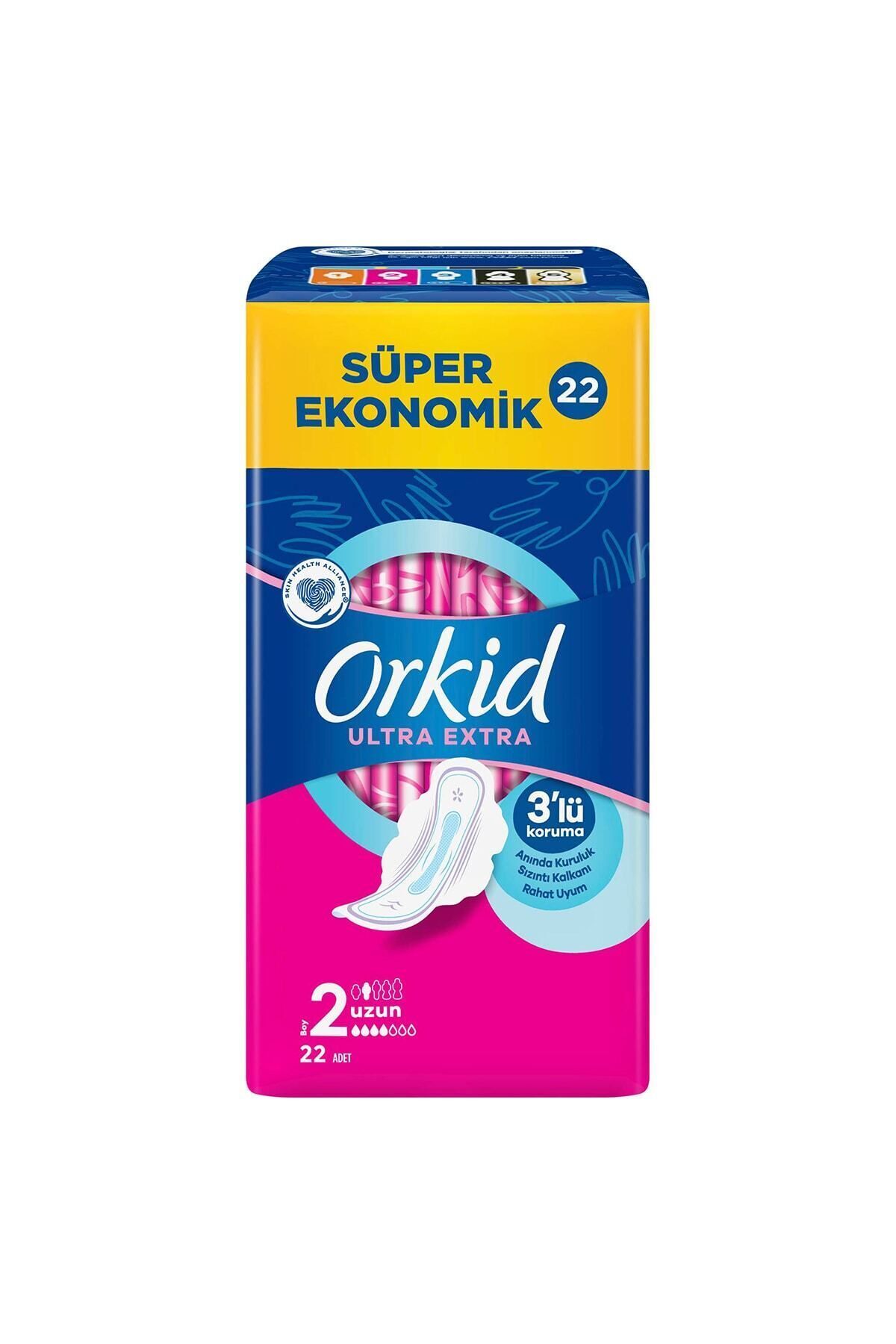 ORKİD ULTRA EKSTRA  UZUN 22 ADET SÜPER HİJYENİK PED-