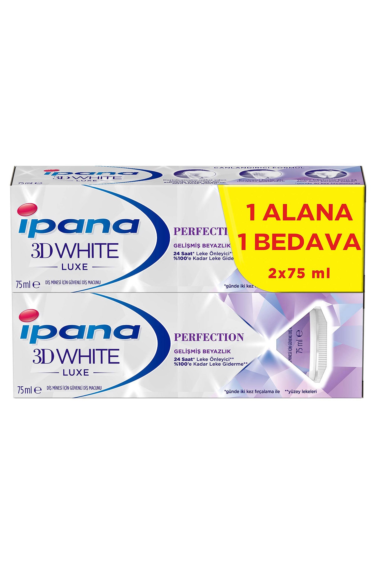 İPANA 3 BOYUTLU LUXE PERFECTİON DİŞ MACUNU 2X75ML-