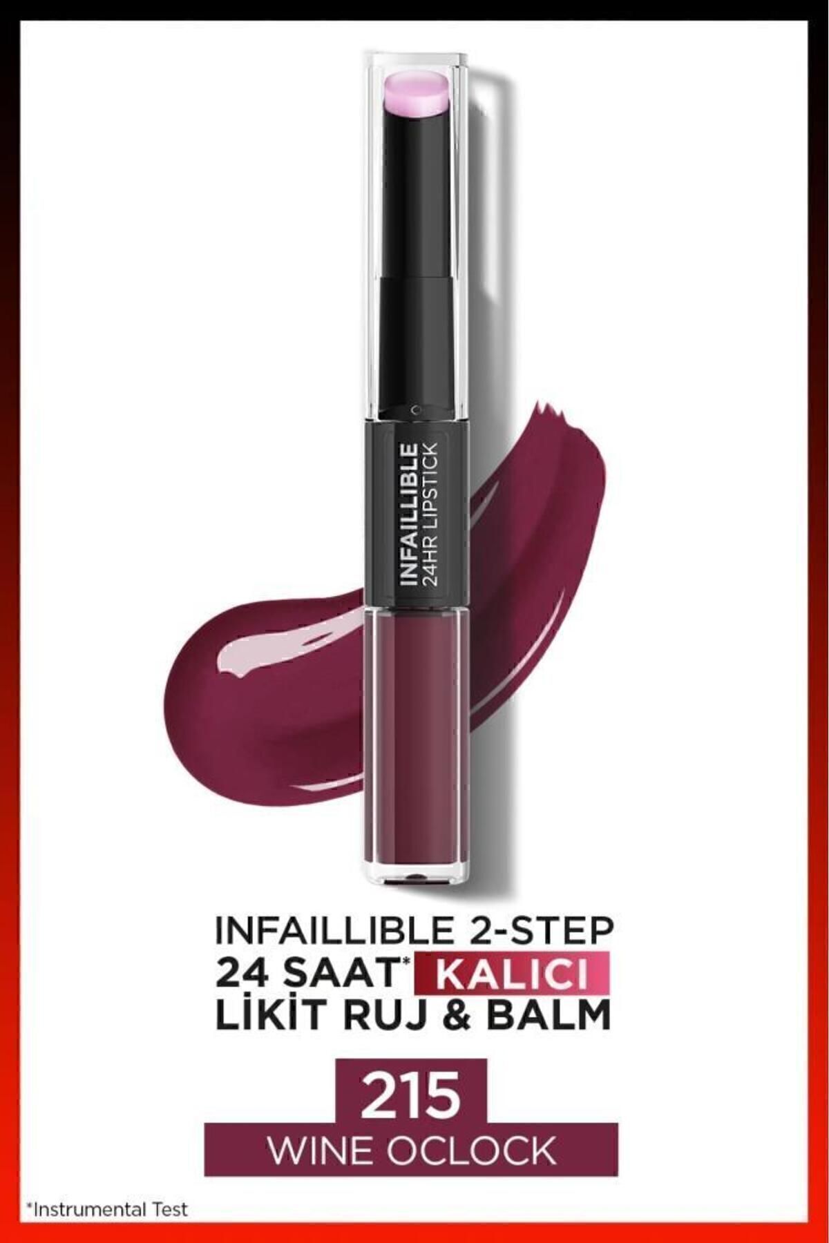 LOREAL PARİS INFAİLLİBLE 2-STEP BALM WİNE RUJ 215-