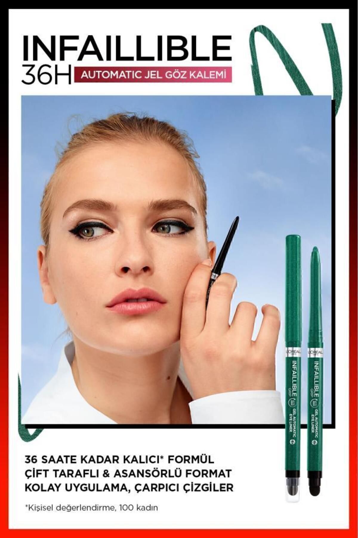 LOREAL  PARİS INFAİLLABLE AUTOMATİC JEL GÖZ KALEMİ YEŞİL-